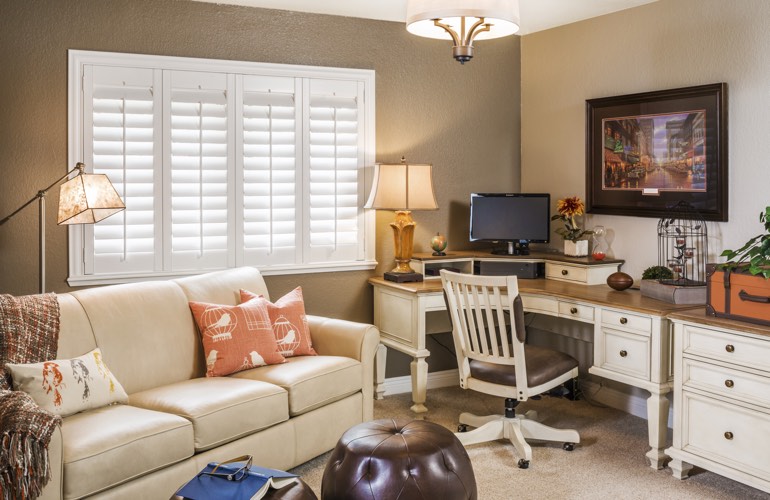 Home Office Plantation Shutters In Raleigh